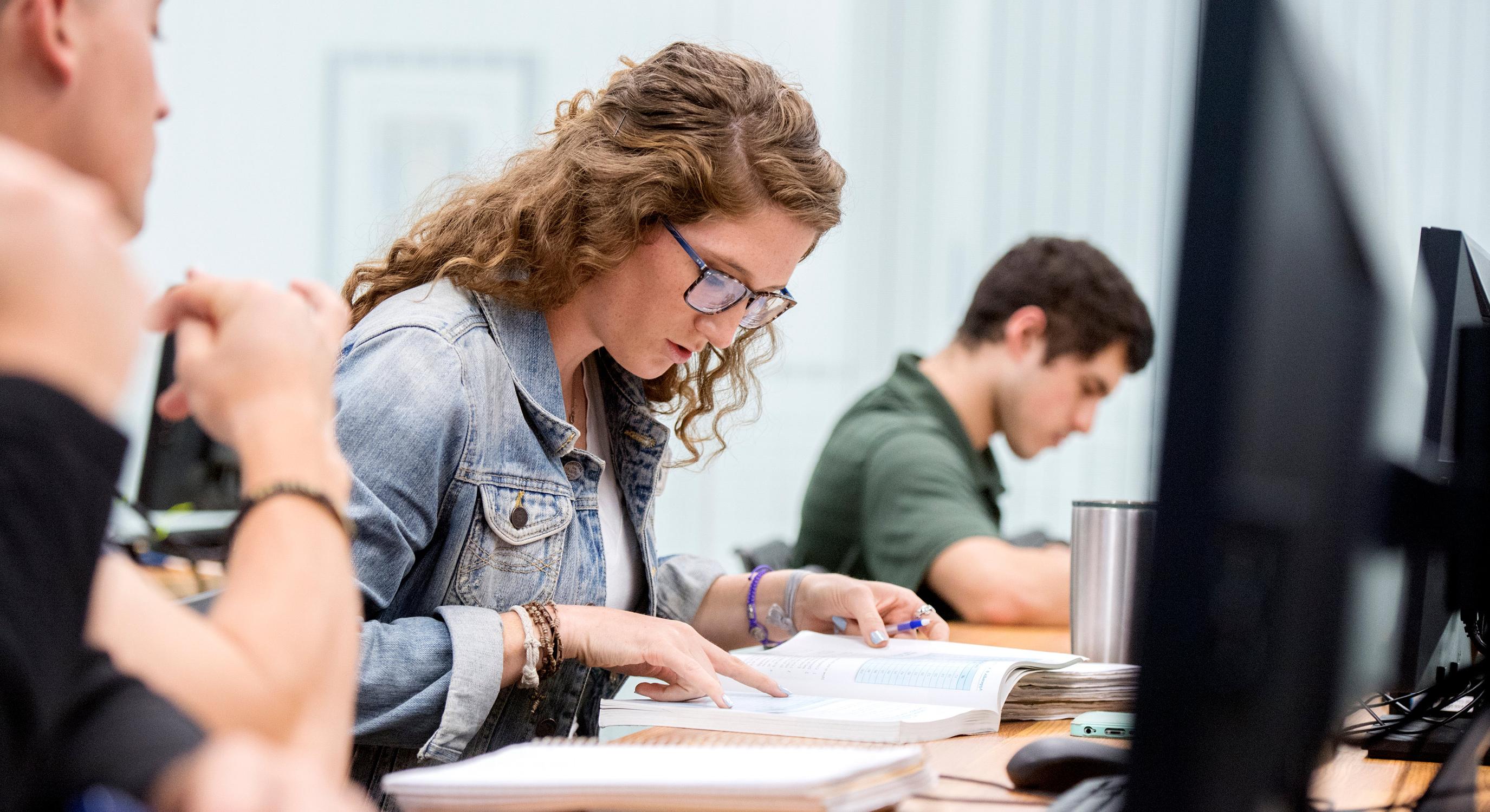 University of Dallas students studying