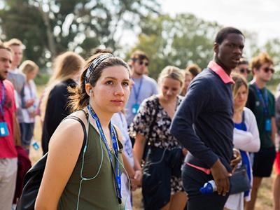 University of Dallas students visiting Rome